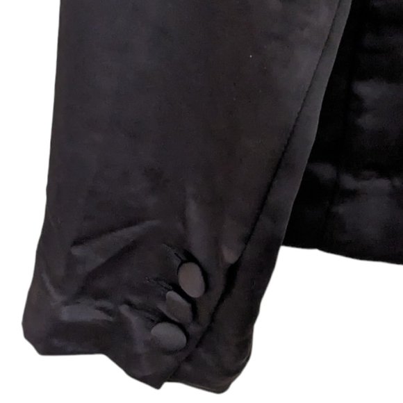 Lulu's Trending Up Black Satin Blazer - Picture 2 of 5